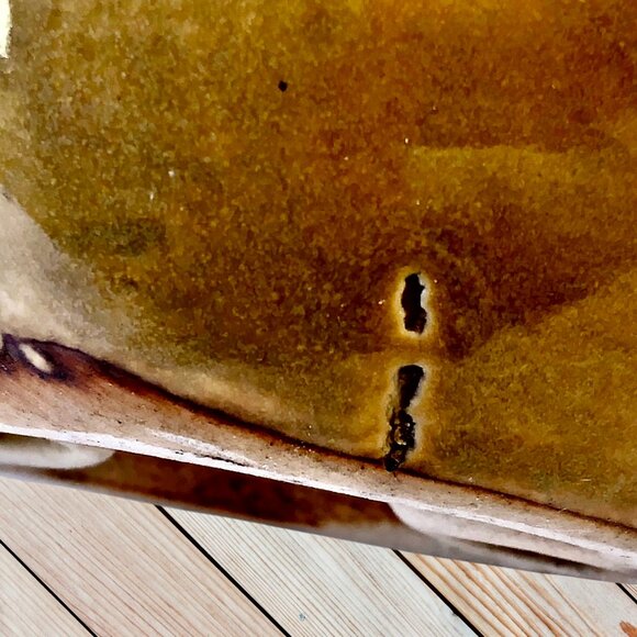 Ceramic Pear Fruit With Leaf Stem Decorative Figurine 7.6" tall - Picture 10 of 13